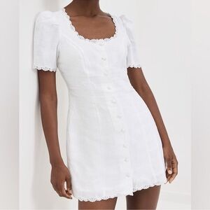 Reformation Annabella Linen Mini Dress